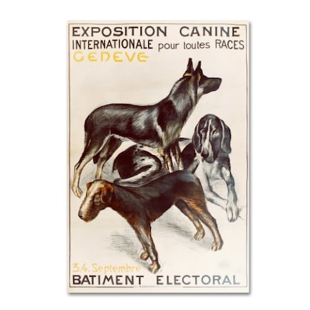 Vintage Apple Collection 'Exposition Canine Geneva' Canvas Art,22x32